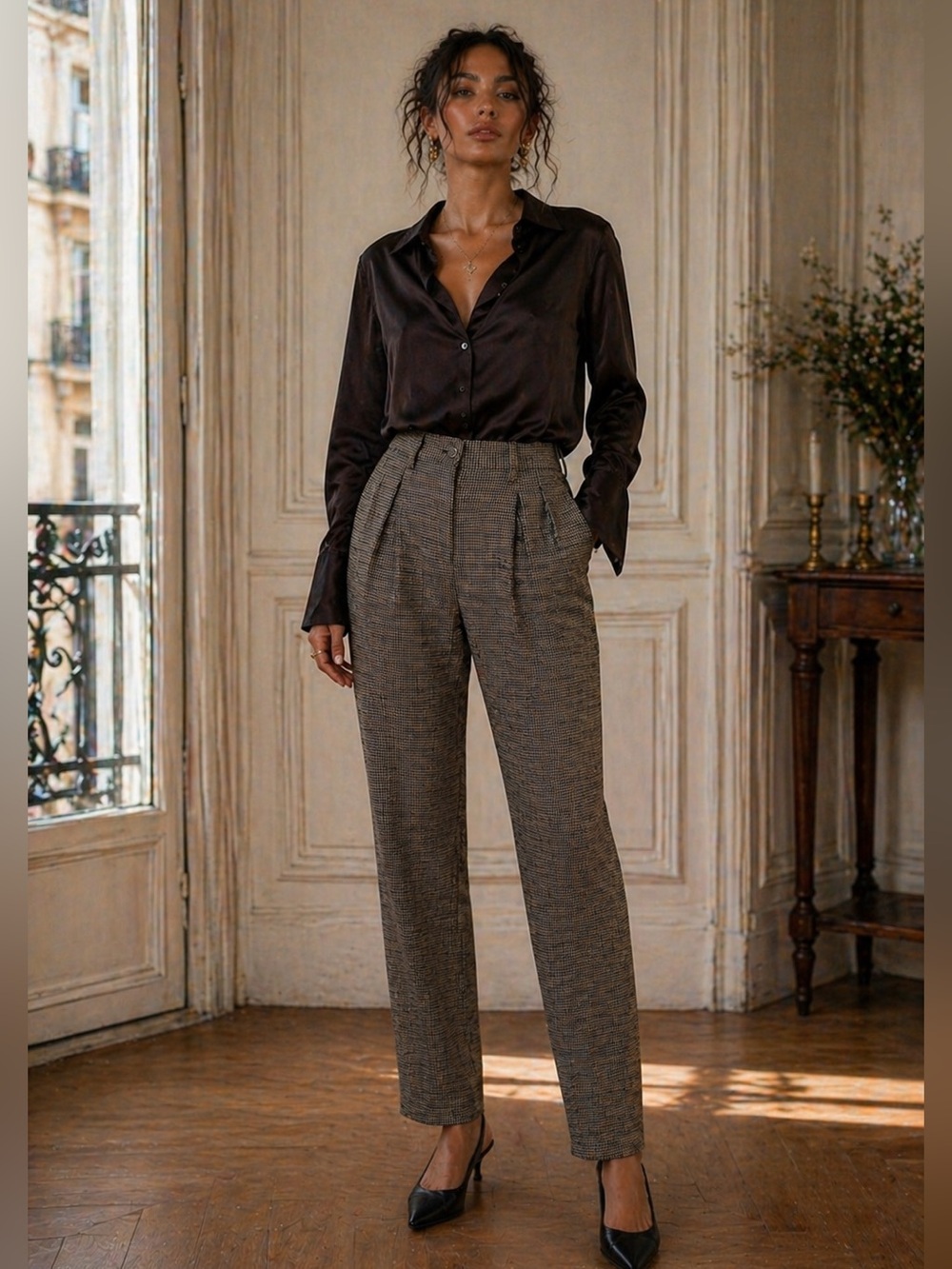 John Galt Brandy Melville Plaid Pants XS/S | Y2K Academia | 24” Waist